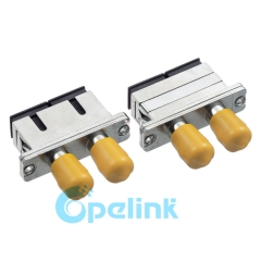 SC-ST metal Duplex Singlemode adaptador de fibra óptica