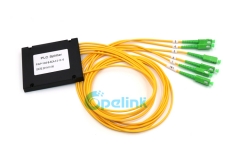 1X5 волоконно-оптический PLC сплиттер, SC/APC, пластиковая коробка ABS упаковка