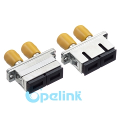 SC-ST metal Duplex Singlemode adaptador de fibra óptica