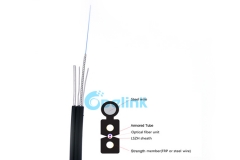 FTTH Anti-Rodent fiber cable, Self-supporting Bow-type Anti-Mouse central Spiral Stainless Steel Armored tube Drop Fiber Optic Cable GJYXCKH