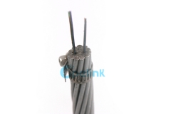Cable de fibra Opgw, Cable de fibra óptica de alambre de tierra de potencia aérea Cable de fibra óptica de tubo de acero inoxidable Cable de fibra óptica