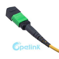 MPO/MTP Cable de fibra redonda Singlemode Cable de parche de fibra óptica