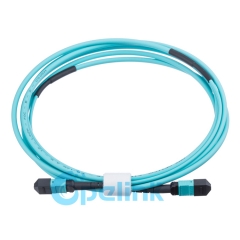 MPO/MTP Round Fiber Cable Multimode OM3 Fiber Optic Patch Cord