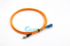 FC-SC Cable de parche de fibra, 3,0mm SM Simplex 9/125 Cable de parche de fibra óptica