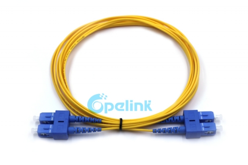 SC-SC Fiber Jumper, 2.0mm Duplex SM 9/125 Fiber Optic Patch Cable