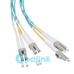 Cable de fibra redonda MTP/MPO-LC Fanout 2,0mm multimodo OM3 Cable de parche de fibra óptica