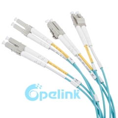 Cable de fibra redonda MTP/MPO-LC Fanout 2,0mm multimodo OM3 Cable de parche de fibra óptica