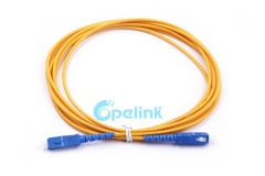 SC-SC Fiber Jumper, 3.0mm SM Simplex 9/125 Fiber Optic Patch Cable