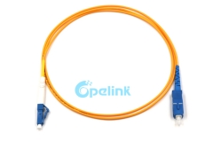 SC-LC Fiber Jumper, 2.0mm SM Simplex 9/125 Fiber Optic Patch Cable