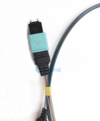 Cable de fibra de 12 fibras MPO/MTP Cable de fibra óptica OM3