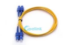 SC-SC Fiber Jumper, 2.0mm Duplex SM 9/125 Fiber Optic Patch Cable