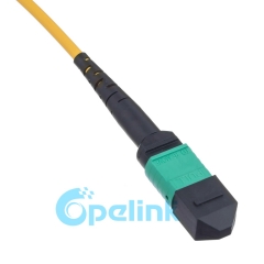 Cable de fibra redonda MPO/MTP de 12 fibras Cable de parche de fibra óptica Singlemode