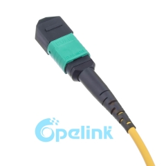 12-волоконный MPO/MTP круглый волоконный кабель одномодовый волоконно-оптический патч-кабель