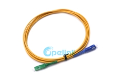 SC-SC/APC Fiber Jumper, 3.0mm SM Simplex 9/125 Fiber Optic Patch Cable