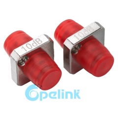 FC-FC hembra a hembra atenuador óptico fijo, Singlemode adaptador de fibra tipo atenuador de fibra óptica