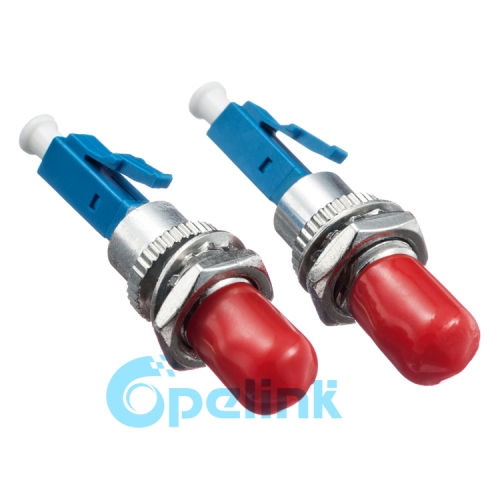 ST-LC Singlemode Female to Male Fiber Adapter Plug-in Fiber Optic Adaptor Hybird Mating Fiber Optic Adapter with Round Flange