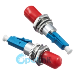 Adaptador de fibra óptica de enchufe adaptador de fibra óptica de ST-LC Singlemode hembra con brida redonda adaptador de fibra óptica de acoplamiento Hybird