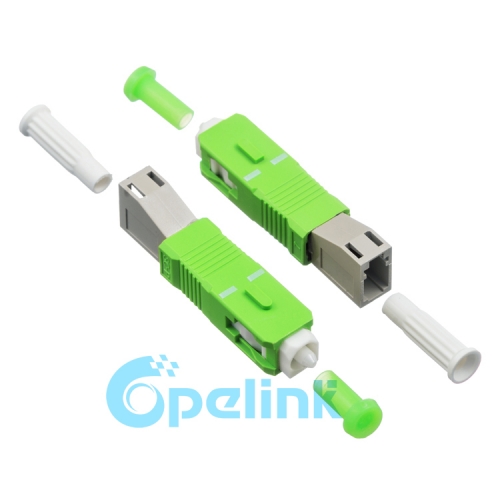 LC-SC/APC Multimode Female to Male Fiber Adapter Plug-in Fiber Optic Adaptor Hybird Mating Fiber Optic Adapter