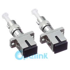 Adaptador de fibra óptica de enchufe adaptador de fibra óptica de SC-ST metálico Singlemode hembra a macho adaptador de fibra óptica de acoplamiento Hybird