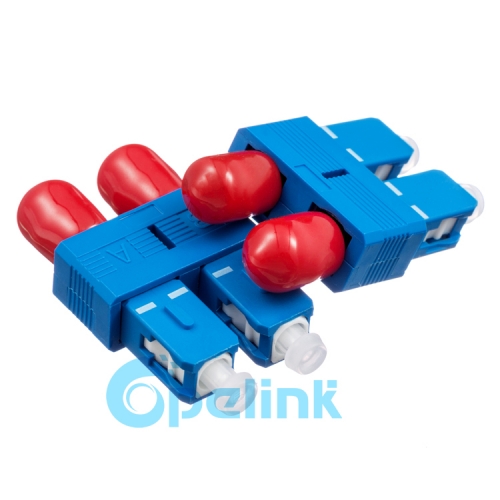 ST-SC Singlemode Duplex Female to Male Fiber Adapter Plug-in Fiber Optic Adaptor Hybird Mating Fiber Optic Adapter