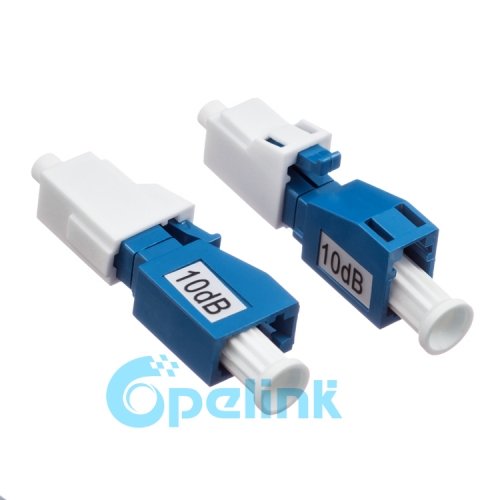 LC-LC Connector type Fiber Optic Attenuator, Plug-in Fixed Optical Attenuator without handle