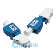 LC-LC Connector type Fiber Optic Attenuator, Plug-in Fixed Optical Attenuator without handle