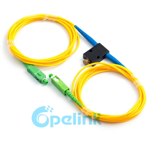 Atenuador de fibra óptica ajustável mecânico de fibra singlemode sc/APC-SC/apc, atenuador óptico variável em linha voa
