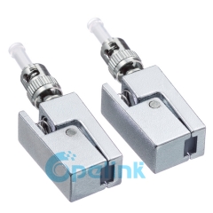 ST tipo cuadrado adaptador de fibra desnuda conector temporal de fibra óptica