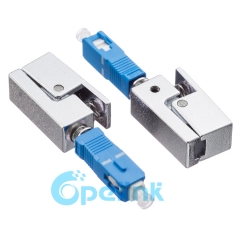 SC Bare Fiber Temporary Connector Square Type Fiber Optic Adapter