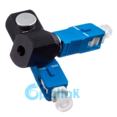 SC Fiber Optic Temporary Connector Black Round Type Bare Fiber Adapter