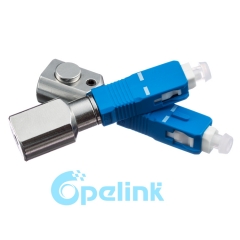 Sc Bare Fiber Connector Round Type Fiber Optic Adapter