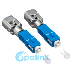 Sc Bare Fiber Connector Round Type Fiber Optic Adapter