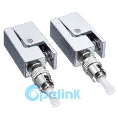 ST tipo cuadrado adaptador de fibra desnuda conector temporal de fibra óptica