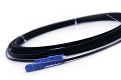 SC-SC FTTH Cable, Bow-Type Singlemode 9/125 Drop Fiber Optic Patchcord With Messenger Wire