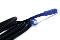 SC-SC FTTH Cable, Bow-Type Singlemode 9/125 Drop Fiber Optic Patchcord With Messenger Wire