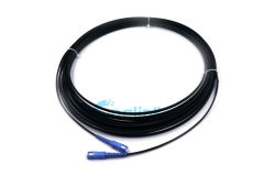 SC-SC FTTH Cable, Bow-Type Singlemode 9/125 Drop Fiber Optic Patchcord With Messenger Wire