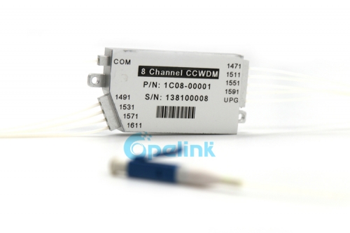 8ch ccwdm módulo, 0.9mm lc/pc compacto cwdm óptico com upg