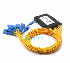 1X16 волоконный сплиттер, SC/PC пластик ABS коробка оптоволоконный PLC сплиттер