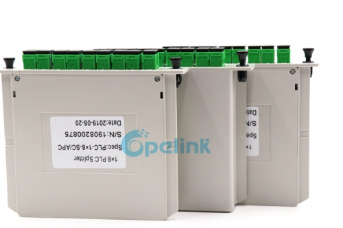 Casete Splitter de fibra: 1x8 SC/APC Splitter PLC de fibra óptica