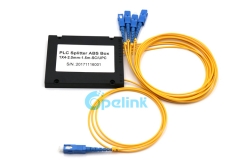 1X4 волоконно-оптический PLC сплиттер, SC/PC, пластиковая коробка ABS упаковка