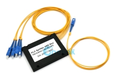 1X4 волоконно-оптический PLC сплиттер, SC/PC, пластиковая коробка ABS упаковка