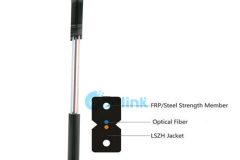 Cabo de fibra de gota ftth, arco-tipo frp membro de força gota cabo de fibra óptica gjxfh/gjxh
