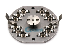 Viga de polimento de fibra óptica st/apc, dispositivo de polimento de conector de fibra óptica personalizado usado na máquina de polimento central