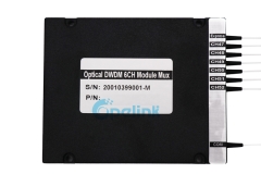 6CH оптический DWDM модуль, 0,9 мм LC/PC ABS коробка CWDM Mux / Demux модуль с экспресс-портом