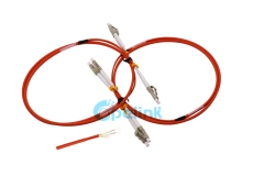 LC-LC Armored Fiber Optic Patch Cord , 2.0mm Duplex Fiber Cable