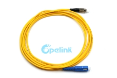 SC-FC Fiber Jumper, 3.0mm SM Simplex 9/125 Fiber Optic Patch Cord