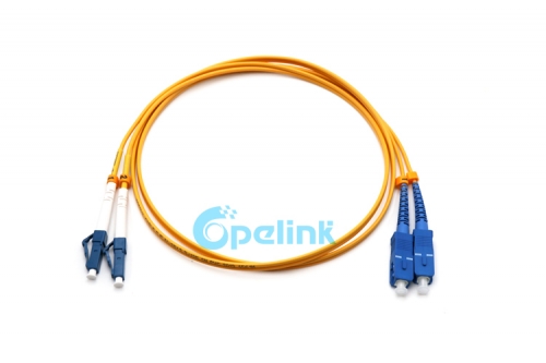 SC-LC Fiber Patch cord, 2.0mm Duplex SM 9/125 Fiber Optic Patch Cable without clip