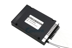 9+1ch dwdm mux demux módulo, 0.9mm lc/pc abs caixa óptico dwdm módulo com porta expressa