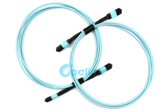MPO/MTP кабель багажника: 12 волокон круглый волоконный кабель мультимодовый OM3 волоконно-оптический патч-корд