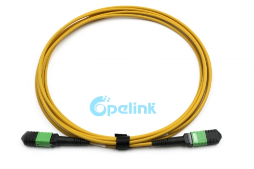 Mpo/mtp cabo de tronco, cabo de fibra redonda singlemode cabo de patch de fibra óptica